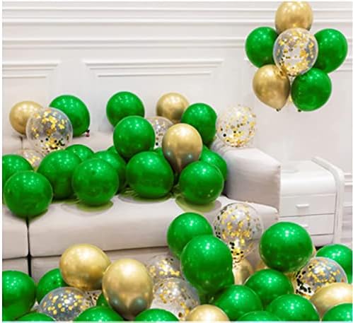 מסיבת סיום קישוטי 2023 ירוק זהב/ירוק זהב בלוני יום פטריק הקדוש קישוטי 45 יחידות בלוני ירוק סיום