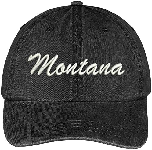 טרנדי הלבשה חנות מונטנה המדינה רקום נמוך פרופיל מתכוונן כותנה כובע