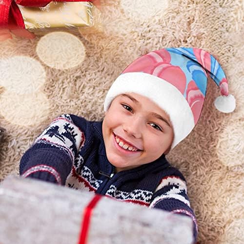 חמוד ורוד וכחול עוגיות חג המולד כובע רך קטיפה סנטה כובע מצחיק כפה עבור חג המולד לשנה חדשה חגיגי מפלגה