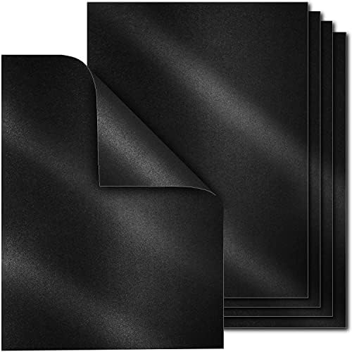 נייר קרטון שחור מנצנץ, מארז 100, כיסוי 92 ליברות, דו צדדי, גודל אותיות בגודל 8.5 על 11 אינץ',