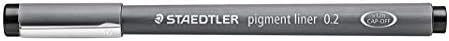 STAEDTLER PIGENTIN LANER PINELINER PINELINER עם רוחב קו 0.2 ממ - שחור, חבילה של 10