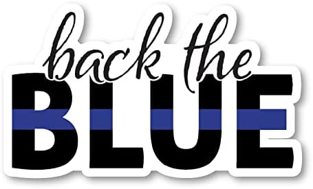 חזרה מדבקת המשטרה הכחולה הכחולה של הכחול חזרה למדבקות הכחולות - מדבקות מחשב נייד - מדבקות ויניל בגודל 2.5