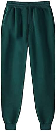 מכנסי טרנינג של Uocufy לגברים, מכנסי טרנינג בצבע אחיד מכנסיים אתלטים תחתונים פתוחים לאימון אימוני