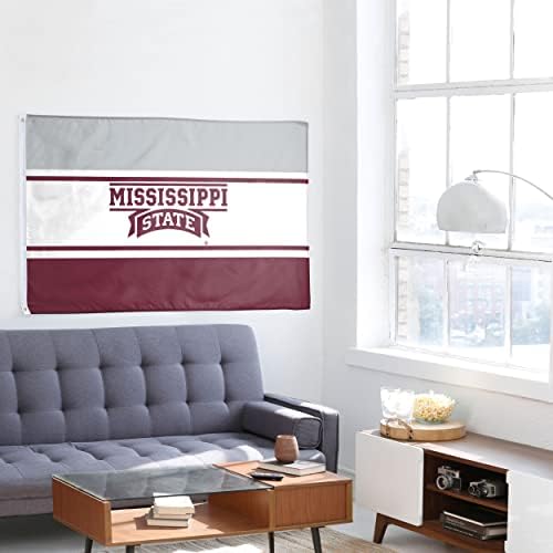 NCAA Mississippi State Bulldogs unisex דו צדדי 3 'x 5' לוגו צוות דגל אופקי, אופקי 3 'x 5', גודל אחד