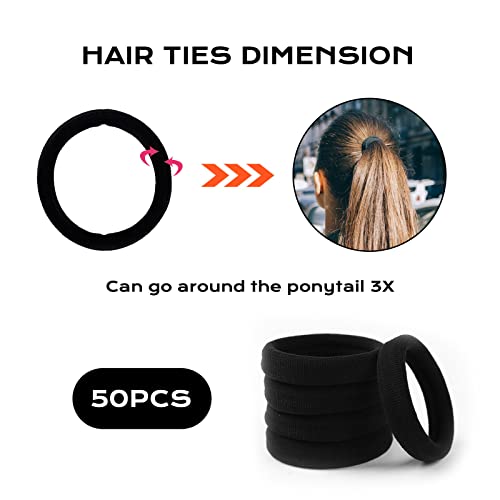 שיער קשרי נשים של שיער להקות: 50 יחידות גבוהה אלסטי רך שיער קשרי, שיער קשרי עבור בנות ונשים,