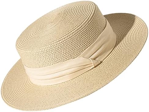 לנזום כובעי שמש לנשים כובע מגבעת קש רחב שוליים מתקפל כובע חוף הניתן לאריזה לקיץ