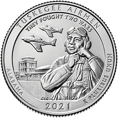 2021 P, D 2 Bankrolls of 40 - Tuskegee Airman Site National Site, al Uncirulated