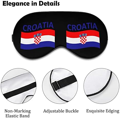 דגל של מסכת עיניים הדפסה קרואטיה מסכת שינה חוסמת אור עם רצועה מתכווננת לטיולים משמרת שינה