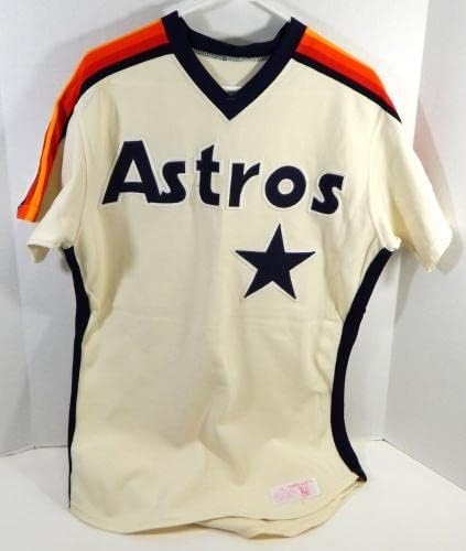 1985-87 יוסטון אסטרוס טיי גייני 24 משחק משומש ג'רזי קרם 42 DP23579 - משחק משומש גופיות MLB