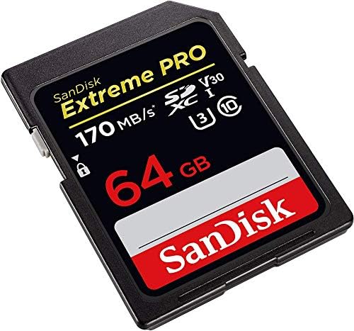 כרטיס סנדיסק אקסטרים פרו 64 ג ' יגה-בייט למצלמת קנון עובד עם אוס אר 6, אוס אר 5 חבילה 10 עם הכל חוץ מקורא כרטיסי