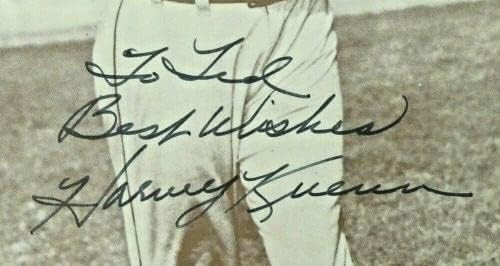 הארווי קואן חתם על בייסבול פרימיום 8.5x11 בתצלום של שנות החמישים - תמונות MLB עם חתימה