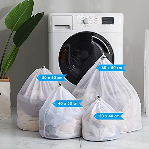 כביסה תיק שרוך נטו לשטוף תיק כביסה רשת תיק לשימוש חוזר מכונת כביסה מוצרי אמבטיה אמבטיה אחסון מדף