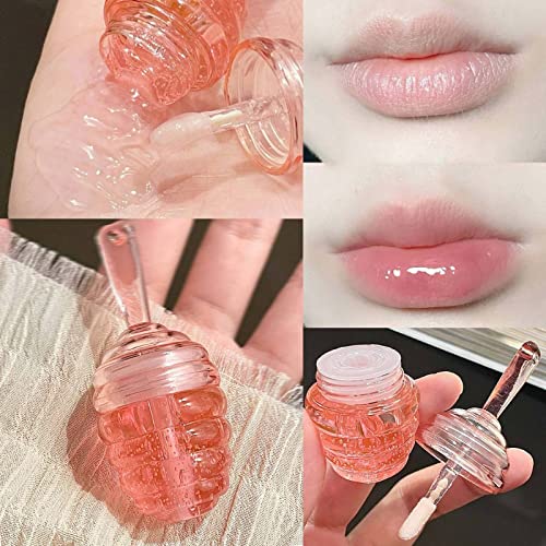 קוריאני איפור מוצר דבש צנצנת שפתיים שמן דבש שפתיים טיפול שמן שפתון אפרסק טעם לחות לחות שפתון כיסוי לאורך זמן לחות