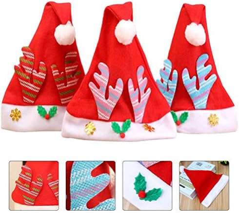 סוימיס 1 סט 3 יחידות חג המולד קריקטורה קרן צבי כובעי ילדי כובעים