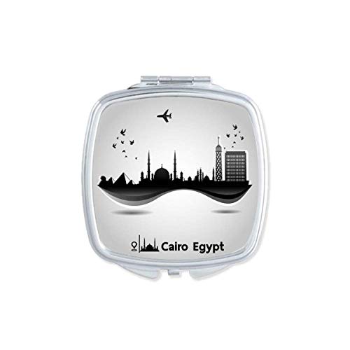 מצרים מורדן עיר מטוס דפוס מראה נייד קומפקטי כיס איפור דו צדדי זכוכית
