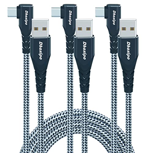 USB-C ל- USB כבל 3A זווית ימנית טעינה מהירה, סוג C מטען C קילו תואם לסמסונג גלקסי S10 S9 S8 S20 פלוס A51 A12