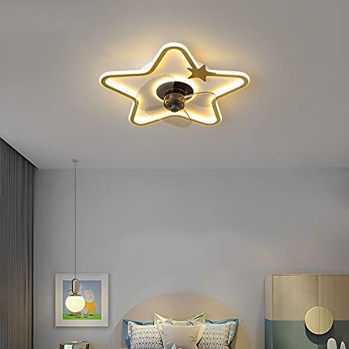 SDFDSSR LED מאוורר תקרת LED עם אורות שלט רחוק תפאורה לחדר שינה מנורת מנורת סלון סלון פינת אוכל עכשווי