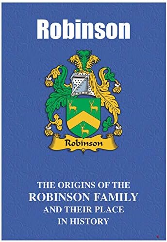 אני Luv Ltd רובינסון חוברת היסטוריה של שם משפחה אנגלית עם עובדות היסטוריות קצרות