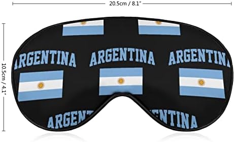 דגל של מסכת שינה של ארגנטינה עין כיסוי לילה לנשים גברים חוסמים אור לטיול מטוס מתנמנם רצועה מתכווננת