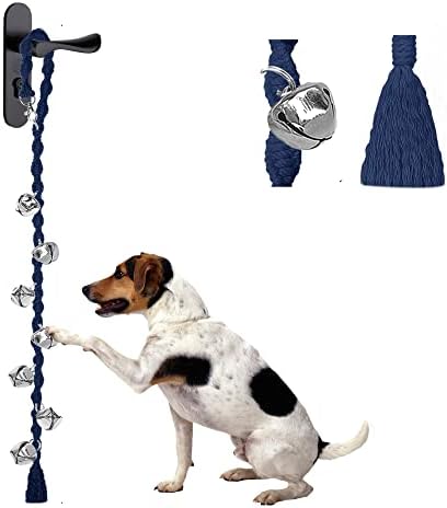 פעמוני דלתות כלבים של ג'ינדיאר לאימוני סיר, פעמון כלבים תלוי בעבודת יד לידית דלת כדי לגורים כדי