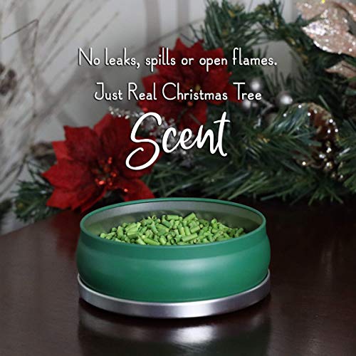 ריח ריח חג המולד ניחוח ללא להבה, מטהר אוויר נייר ריחני טבעי בפח דקורטיבי ירוק