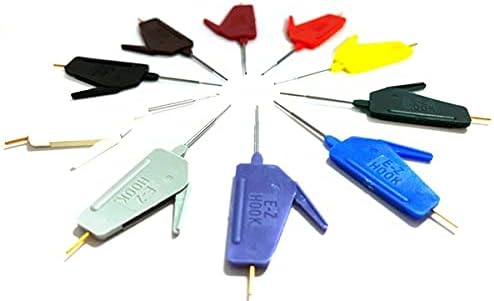 E-Z-HOOK Ultra דק דק חוטף מחבר מבחן מיקרו-הוו-סט של 10: צבעים שונים