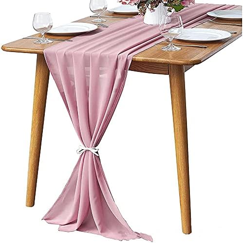 HXLLXH 28x120 אינץ 'רץ שולחן חתונה, רץ שולחן שיפון מוחלט, בד רומנטי רומנטי רומנטי מבד שולחן שולחן