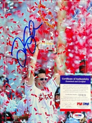 טים סלמון אנהיים מלאכים חתמו 8x10 Photo PSA J20820 - תמונות MLB עם חתימה