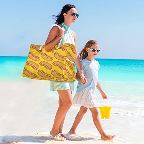 תיק חוף Alaza, נקניקיות על תיקי טיול צהובים לקמפינג, פעילות גופנית