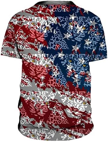 Zefotim 4 ביולי חולצות פולו גברים כפתור שרוול קצר למטה חולצות דגל אמריקאי