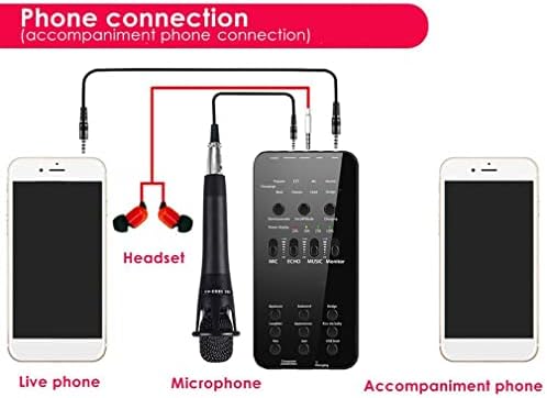 קול חי כרטיס אודיו חיצוני אוזניות מיקרופון שידור חי קול כרטיס עבור טלפון נייד מחשב מחשב הקלטה