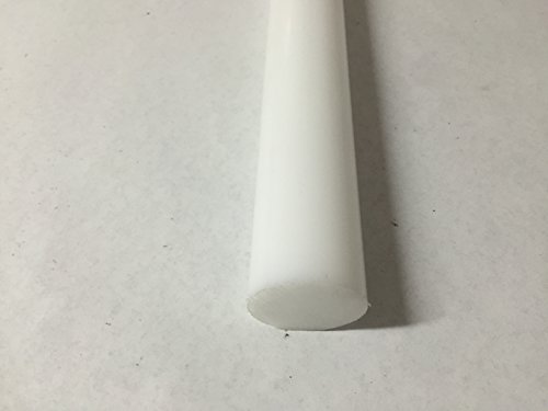 מוט עגול קופולימר אצטלי מוט עגול 3 1/2 קוטר, אורך 24 - צבע לבן