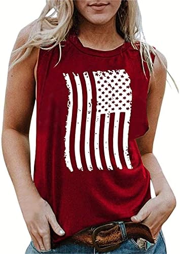 נשים אמריקאי דגל גופיות פטריוטית חולצה ארהב דגל כוכבים פסים הדפסת שרוולים חולצה 4 יולי טי חולצות