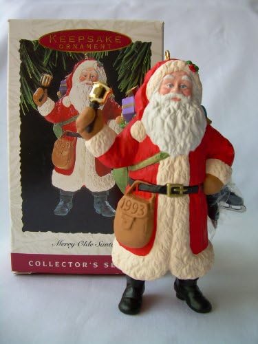 קישוט מזכרת Hallmark Mery Olde Santa 4 בסדרה 1993