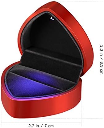 עיצוב בית דהוס קופסת טבעת בצורת לב ארגז טבעת קופסאות טבעת ארגוס