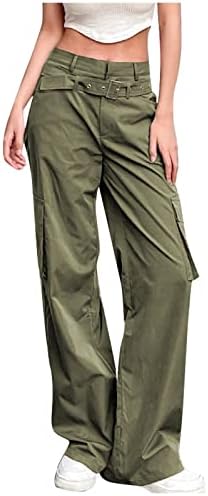 מכנסי קגו מותניים גבוהים של Cokuera מכנסיים מותניים רופפים מותניים כפול סגנון רחוב סגנון ביגוד מזדמן