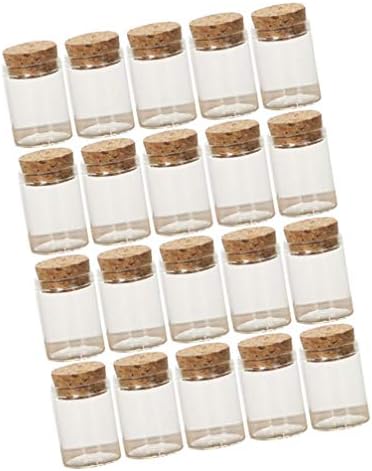 צנצנות זכוכית של קאבילוק 20 יחידות בקבוקי זכוכית פקק בקבוקי אחסון תה שקופים בקבוקונים דגימה של כוסית ריקה