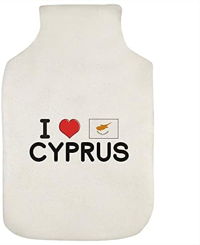 Azeeda 'אני אוהב את כיסוי בקבוק המים החמים של קפריסין