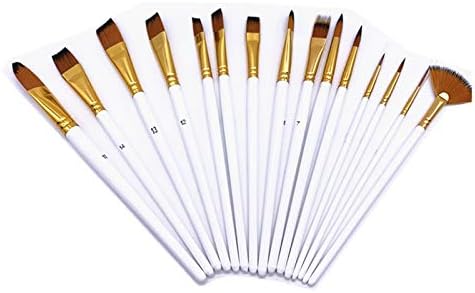 SXDS 15 יחידות ציור אמן מברשת סט מעץ מטפל במברשות צבע שיער עם ציור בחינם צבע גוף אקריליק ציור שמן