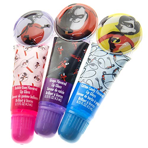 עירוני ילדה ילדה סופר נוצץ שפתיים סט עבור בנות 3 חבילה עם דקורטיבי פח אדום 6