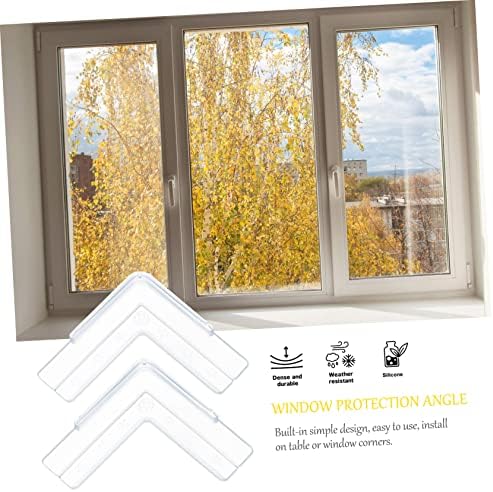 Holibanna 24 PCS הגנה על חלון פינת חלון שומרי פינת פינון בטיחות כיסוי פינת בטיחות כיסוי פינת בטיחות פגושים פינתיים