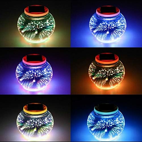 WSZJJ צבע החלפת פסיפס כדור זכוכית LED אורות גן סולארי אורות שולחן אטום מים 2 מצבים לקישוט מסיבת חג המולד