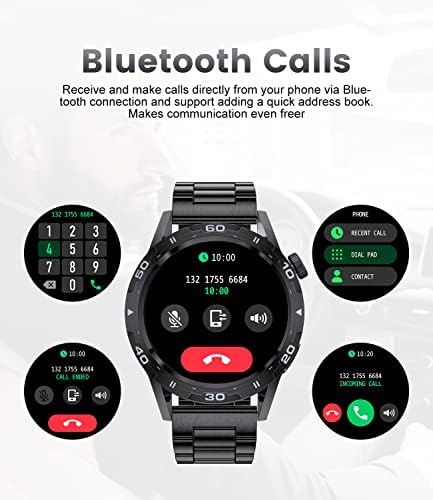 שעון חכם Lige לגברים עם Bluetooth תשובה/ערוך שיחה/רמקול קול, אנדרואיד iOS Smartwatch 1.32 מסך מגע מלא IP67 שעון