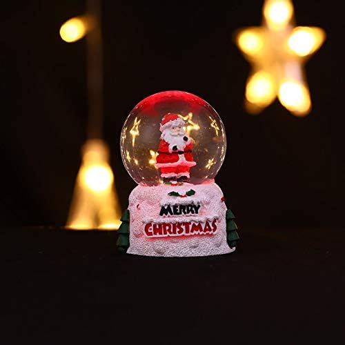 Liuzh Light Light Ball Crystal Ball Santa Claus Glass Ball שולחן עם מתנה לערב חג המולד לילדים