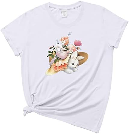 עבודת חולצה עם שרוול קצר לנשים אביב פלוס חולצות מתיחה מודפסות מסוגננות בגודל