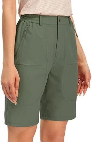 מכנסי טיול לנשים Afitne משקל קל משקל מהיר נסיעות יבש גולף מזדמן מכנסיים חיצוניים עמידים במים UPF 50 כיסי