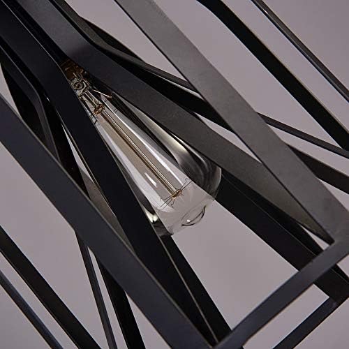 וינטג 'וינטג' אמנות שחור אדיסון E27 בר ראש יחיד תליון אור רטרו מתכת תעשייתי מסעדת ברזל נברשת מעבר לימוד שולחן