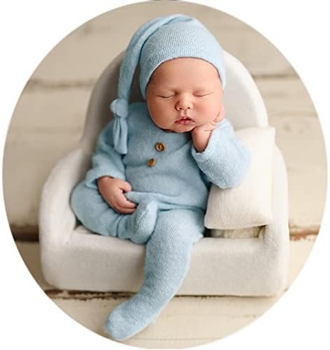 בסוטנה יילוד צילום אבזרי תינוק בני בנות תלבושות ארוך זנב כובע ותלבושות רומפר פוטושוט תלבושות סט