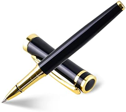 עט כדורי עם קופסת מתנה, עט כתיבה יוקרתי עם 2 מילוי דיו שחור נוסף עטי מנהלים רוחב קו 0.5 עט עסקי עט