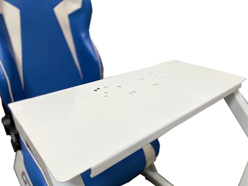 לבן מסגרת עם מתכוונן כחול לבן מעוור מירוץ מושב מירוץ נהיגה משחקי סימולטור תא טייס כיסא